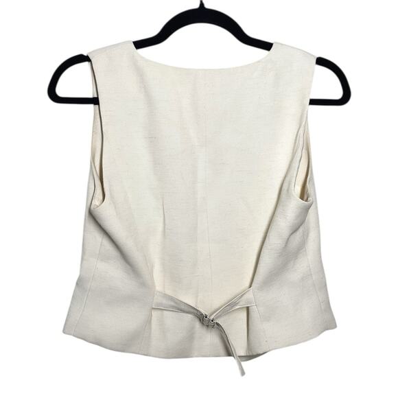 The Frankie Shop Off White Cream Ivory Indio Vest Medium - Picture 2 of 11